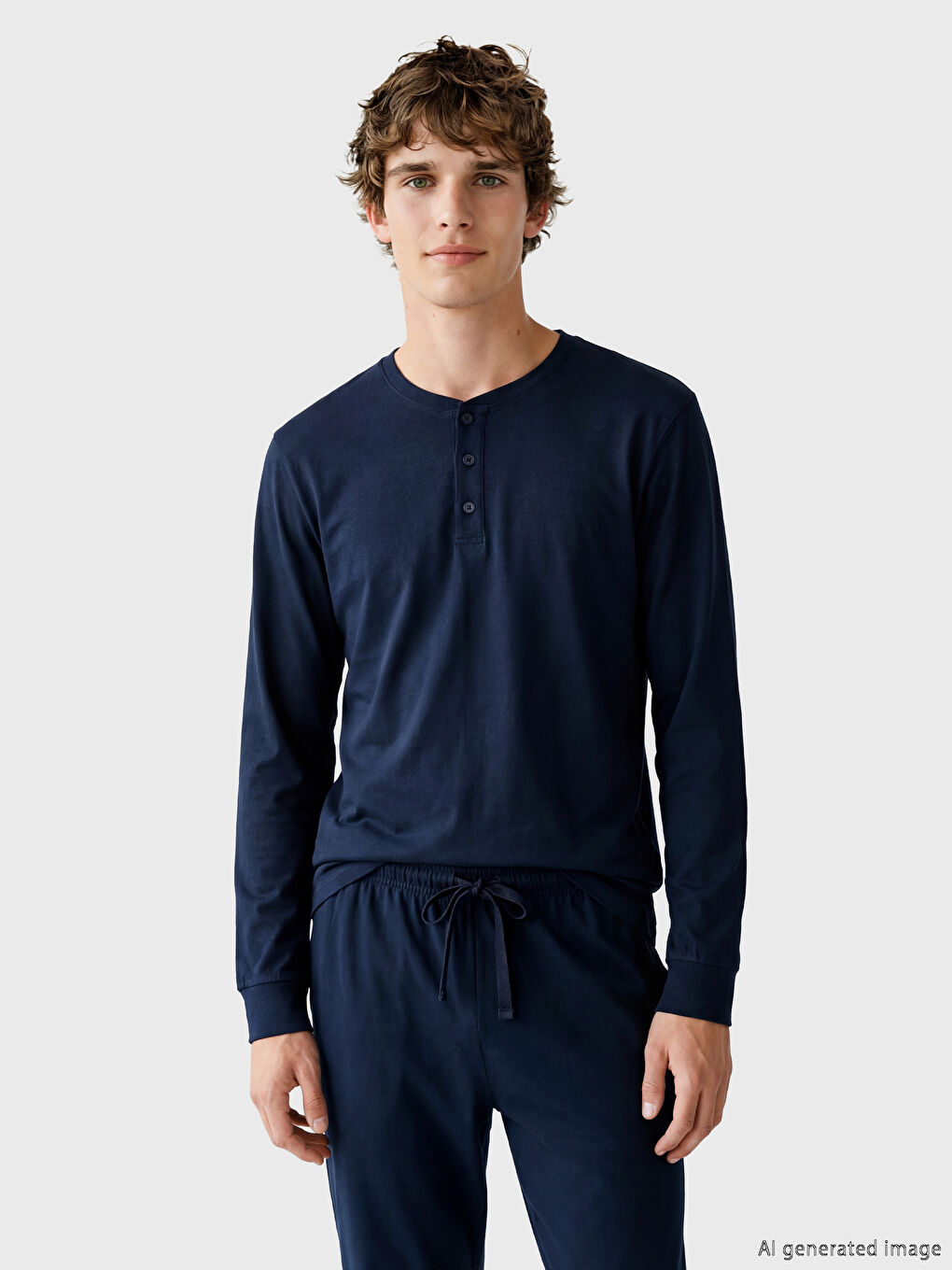 طقم بيجاما عادي للرجال-1