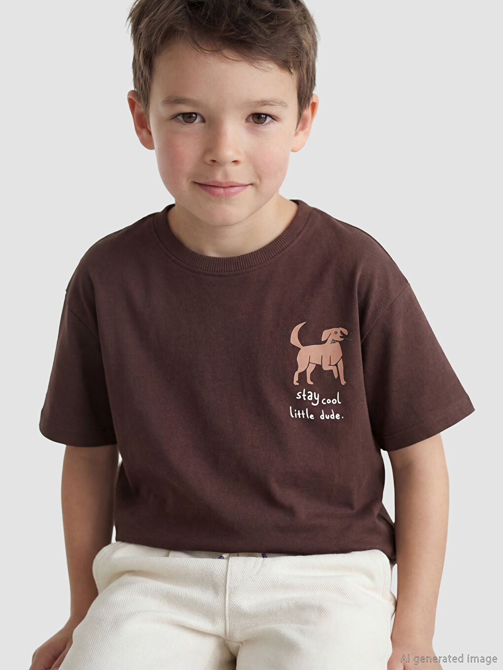 Crew Neck Printed Boys' T-Shirt 2 Pack-1