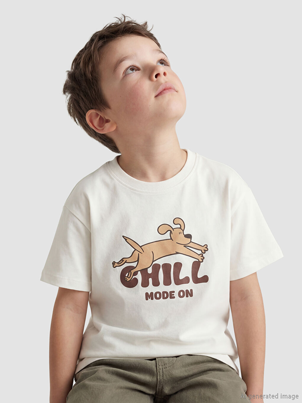 Crew Neck Printed Boys' T-Shirt 2 Pack-2