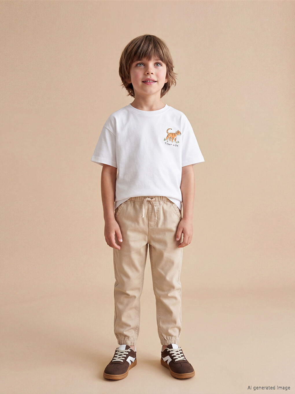 Crew Neck Printed Boys' T-Shirt 2 Pack-1
