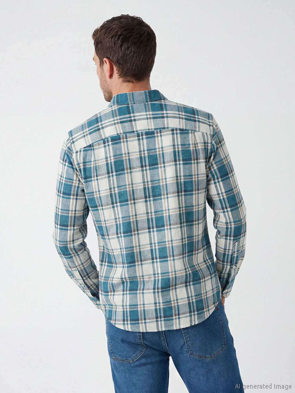 Mavi Regular Fit Kareli Erkek Gömlek-3