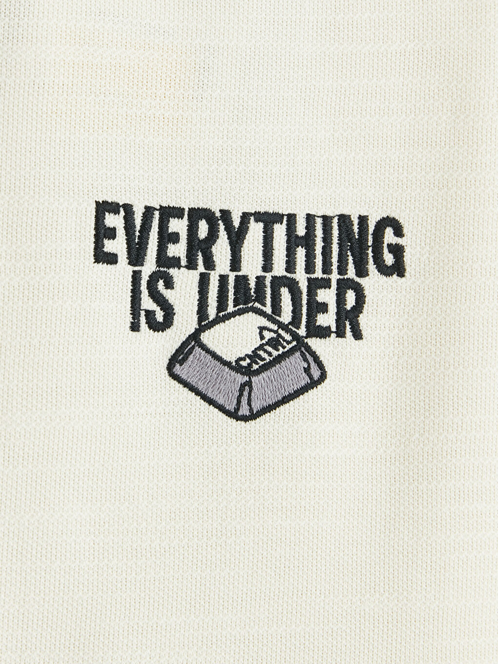 Bej Bisiklet Yaka Baskılı Erkek Tişört-2