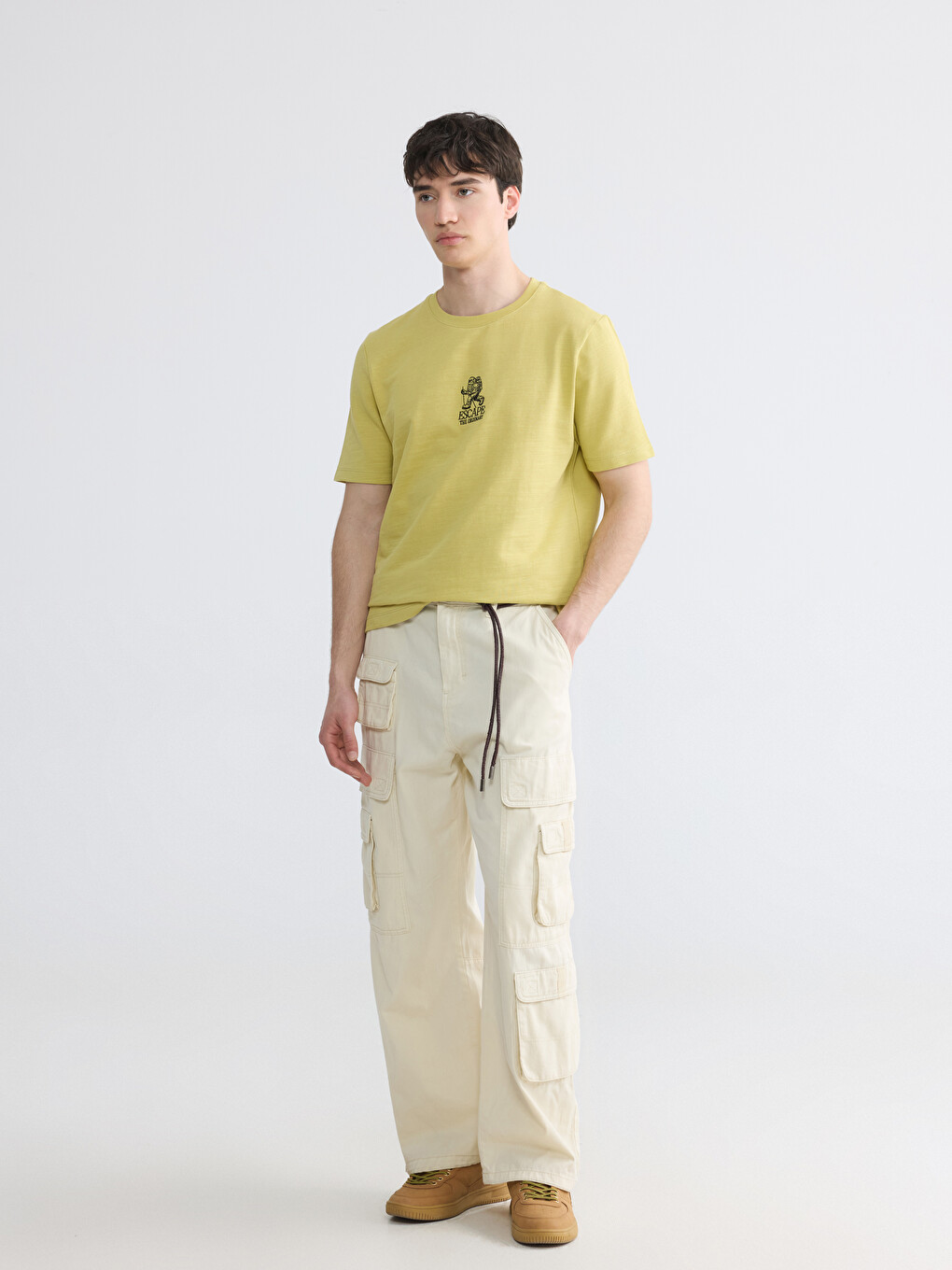 Crew Neck Embroidered Men's T-Shirt-1