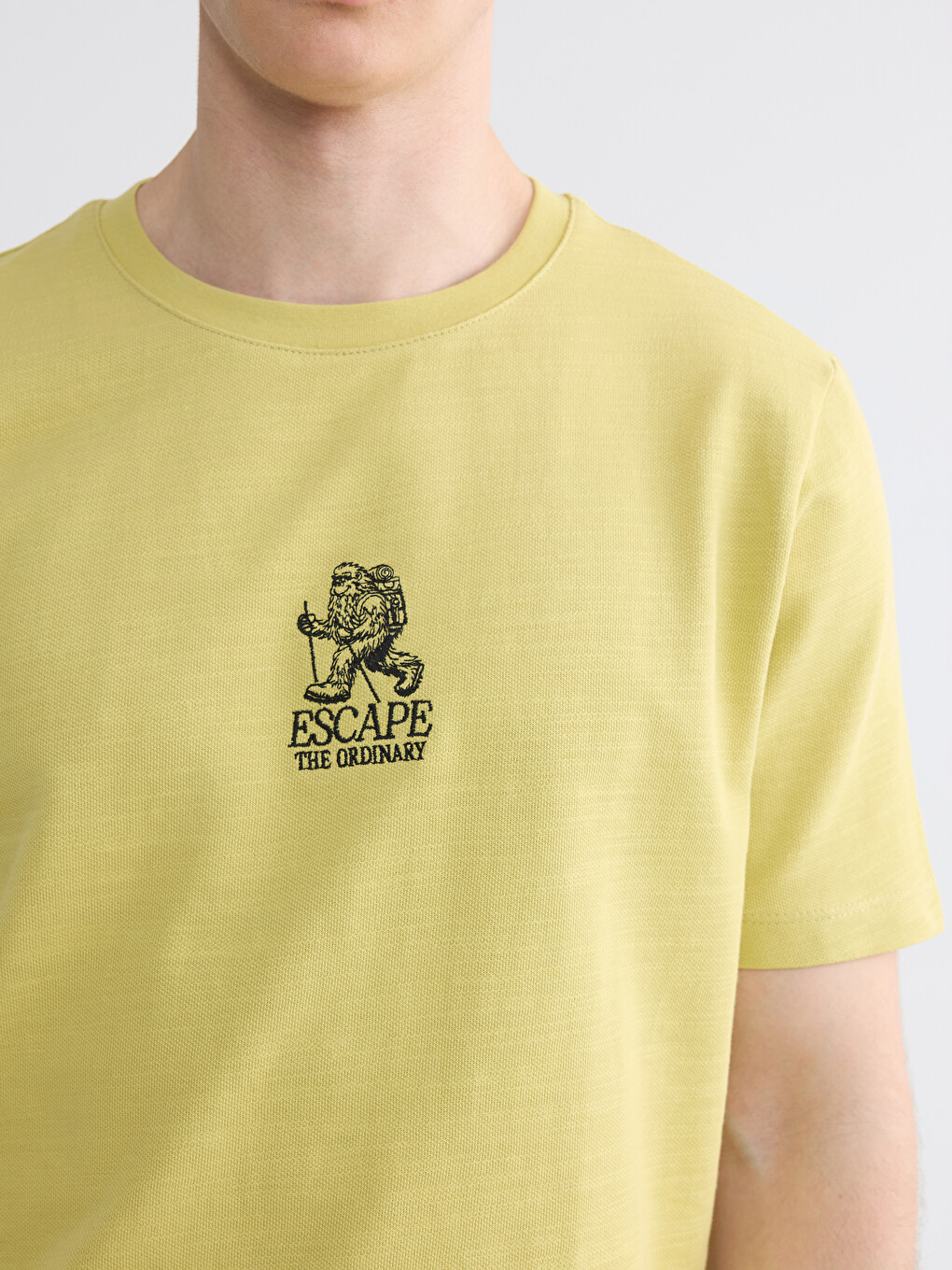 Crew Neck Embroidered Men's T-Shirt-2