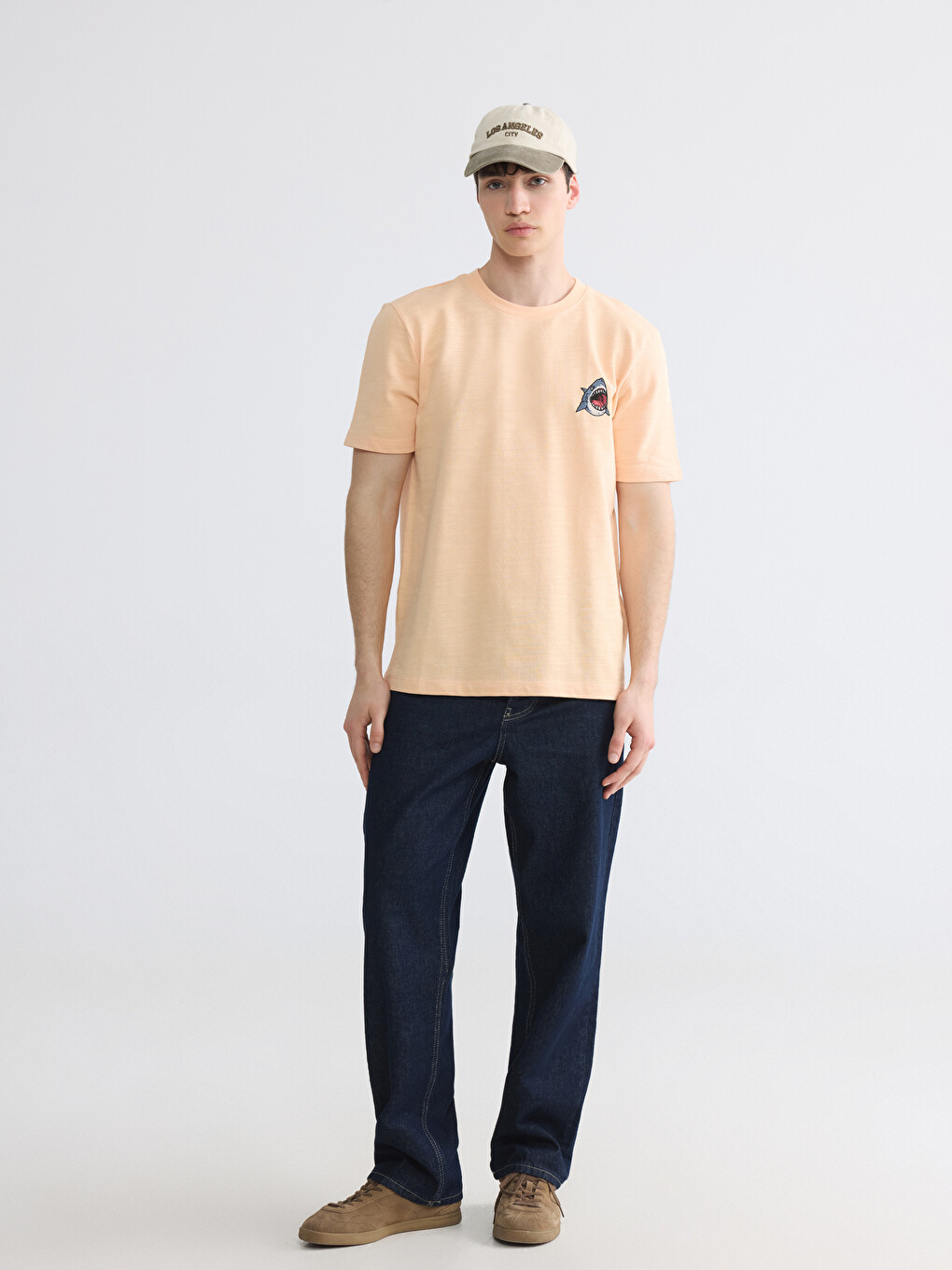 Crew Neck Embroidered Men's T-Shirt-1