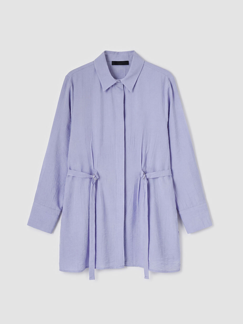 Lila Krinkle Kadın Gömlek Tunik