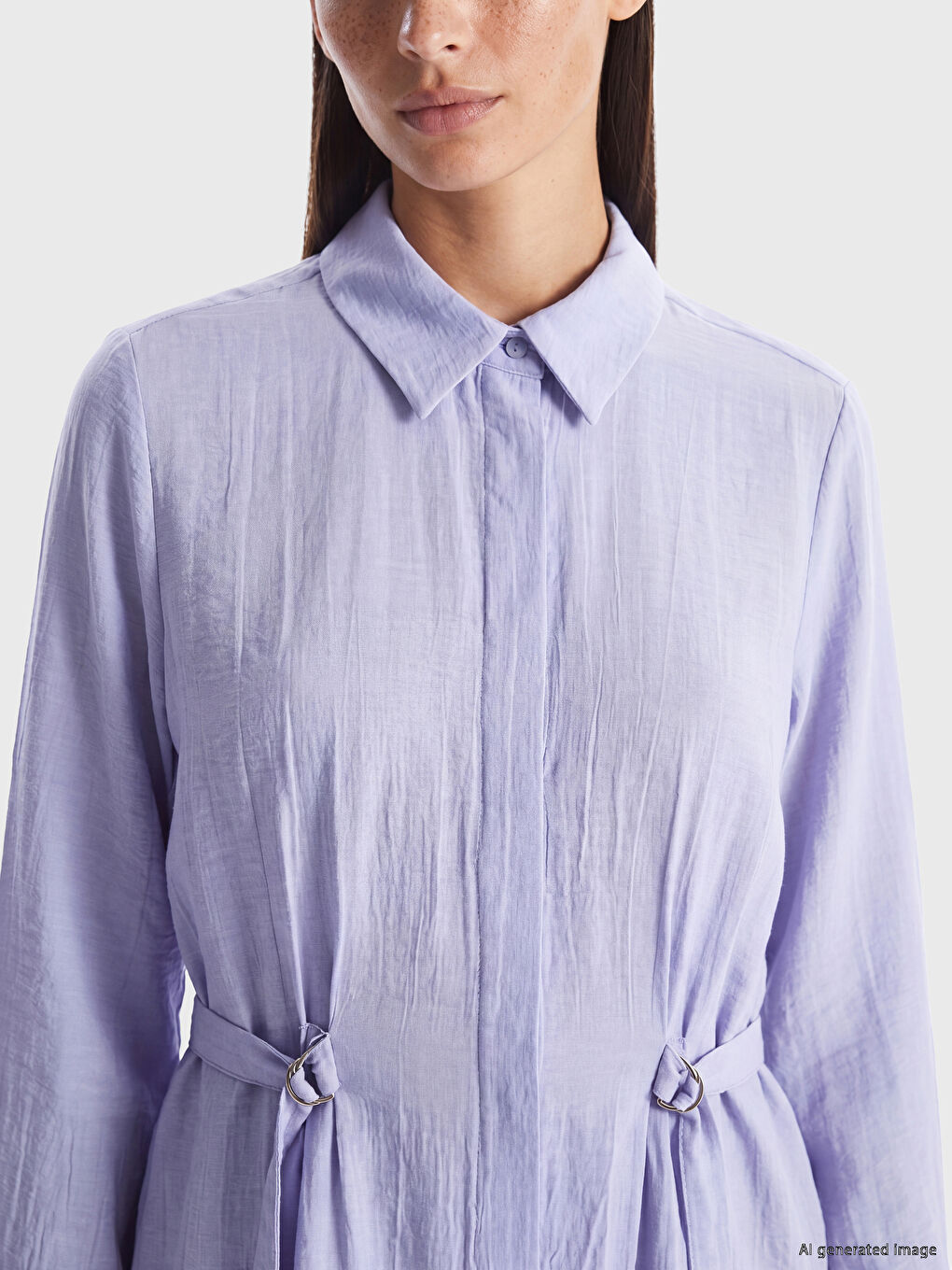Crinkle Women's Shirt Tunic-2