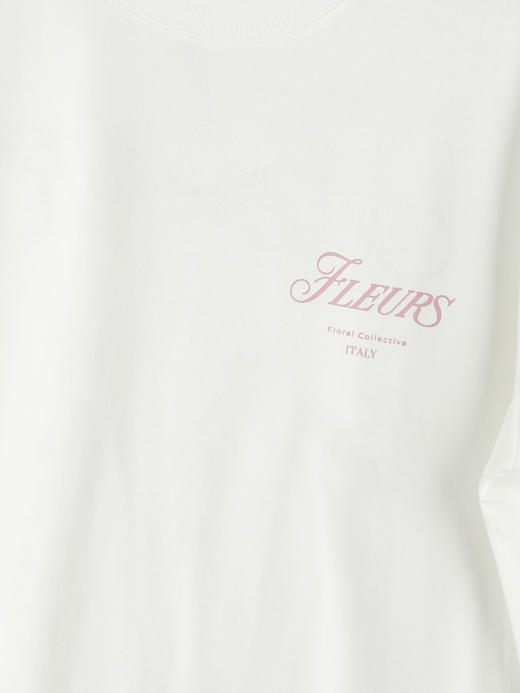 Ekru Baskılı Oversize Kadın Tişört-2