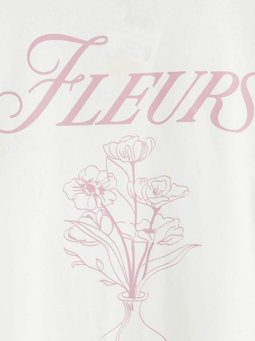 Ekru Baskılı Oversize Kadın Tişört-3