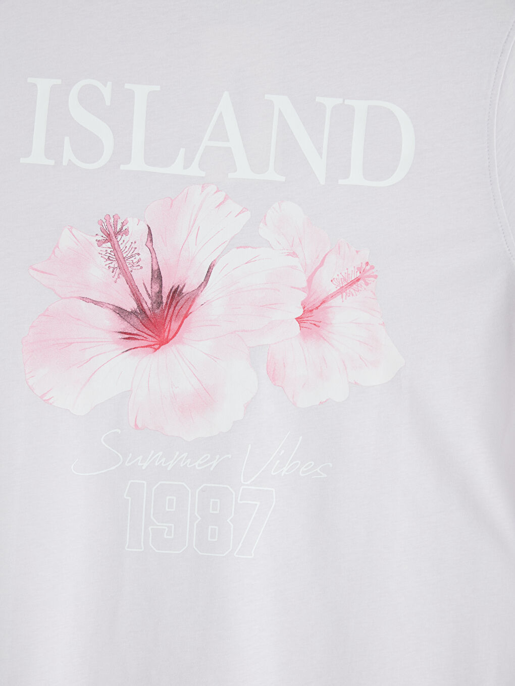 Lila Bisiklet Yaka Baskılı Kadın Tişört-7