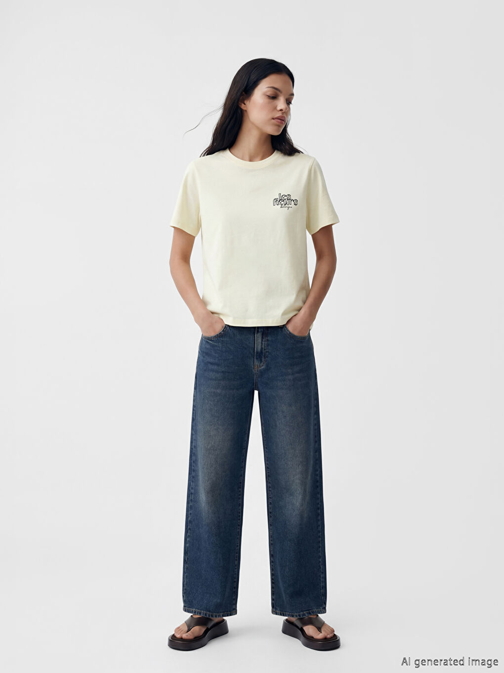 Crew Neck Printed Women's T-Shirt-1