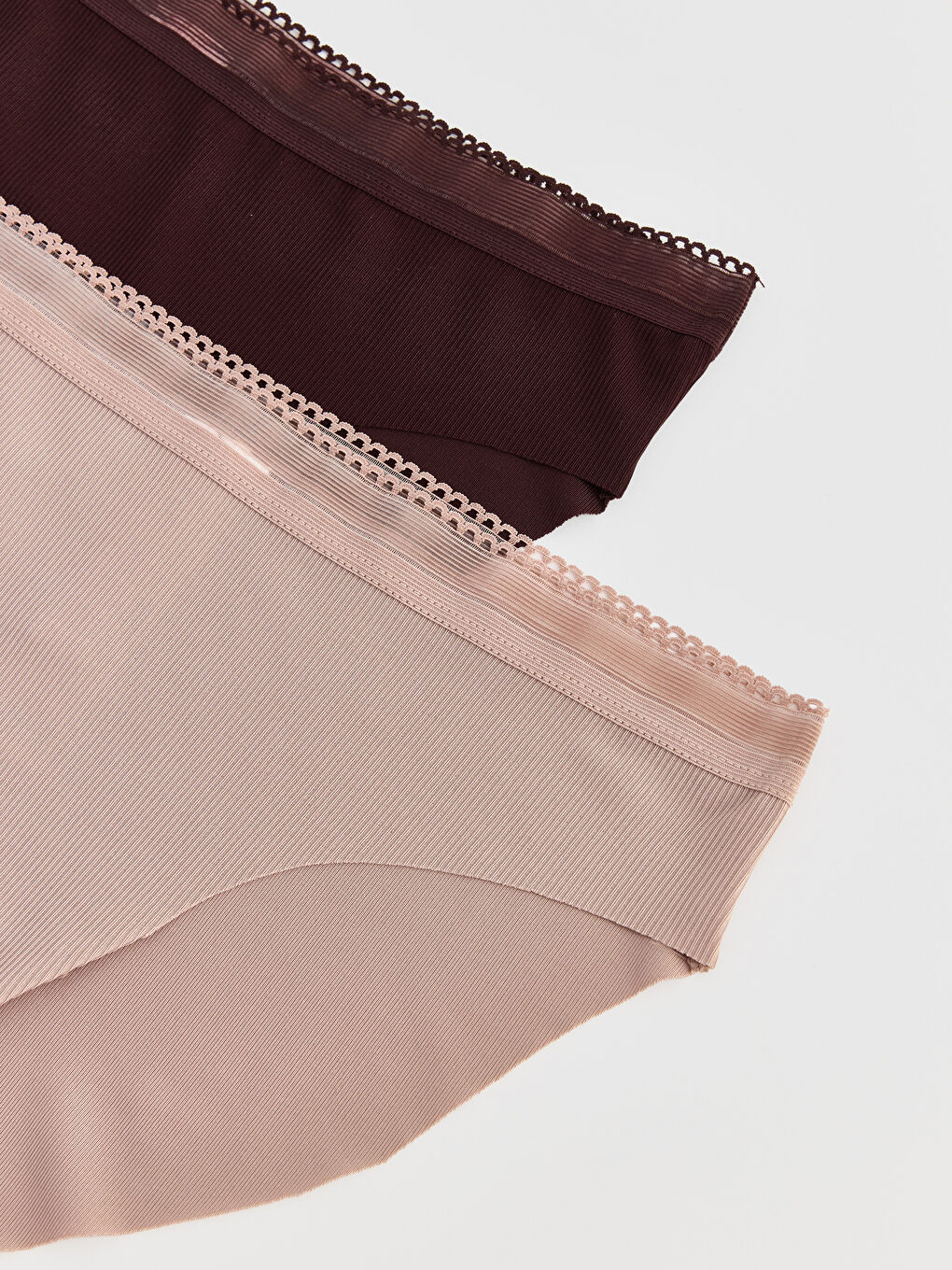 Mürdüm Lazer Kesim Fitilli Bikini Külot 2'li-4