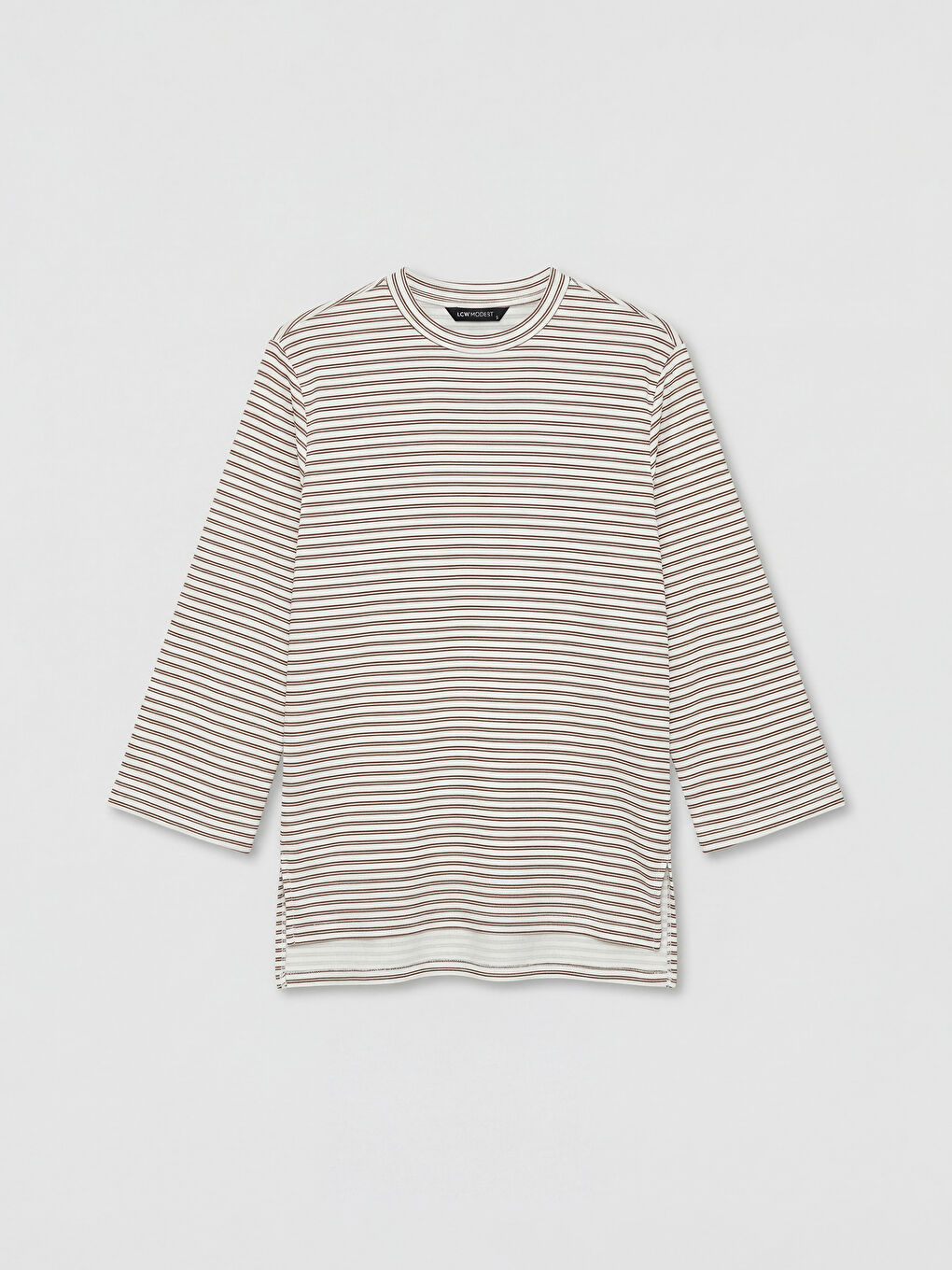 Karışık Çizgili Soft Touch Oversize Kadın Tunik