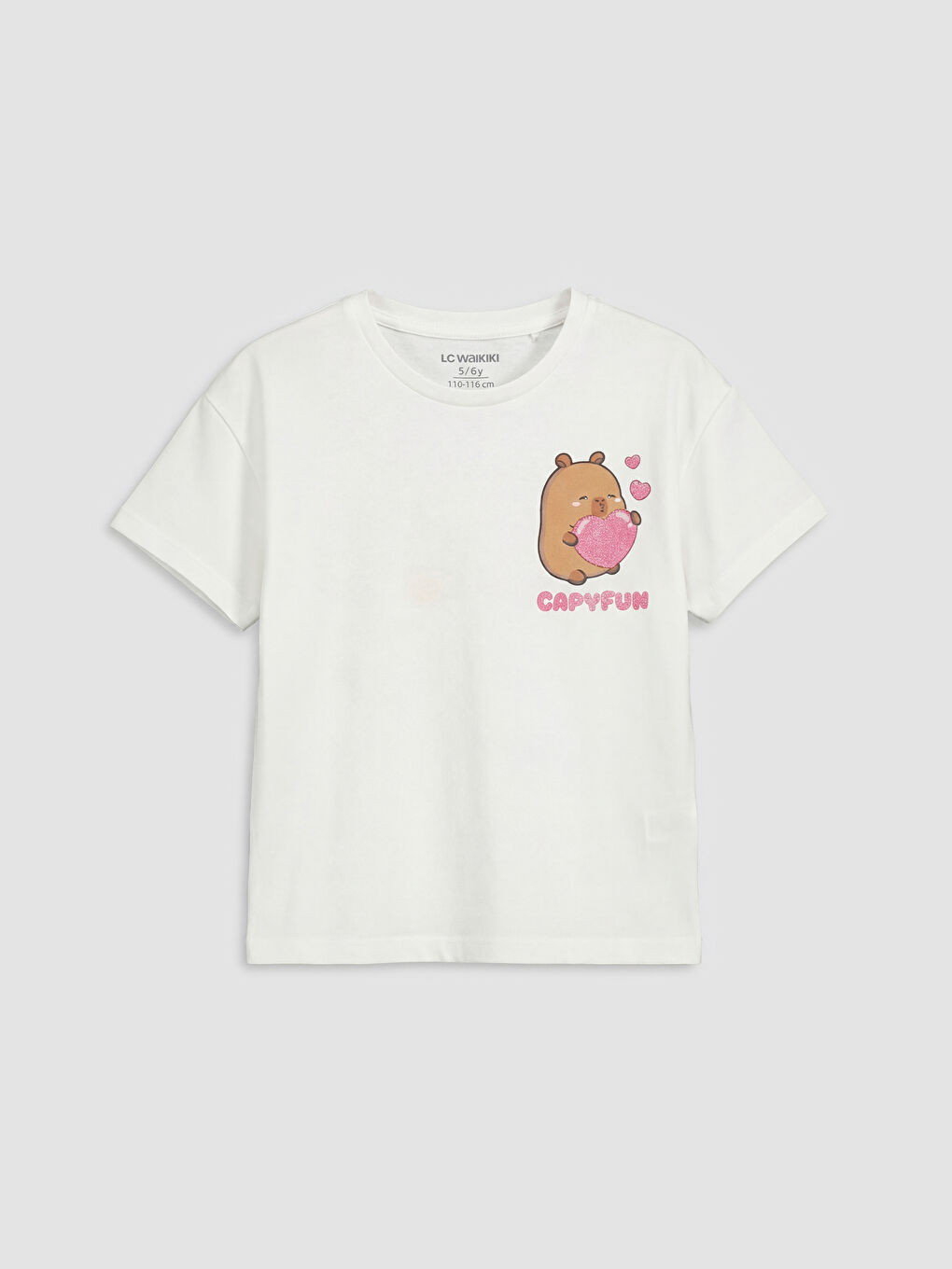 Ekru Capyfun Baskılı Kız Çocuk Takım-1