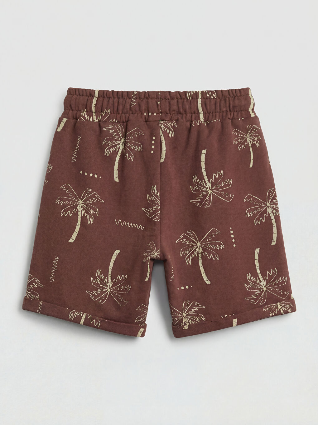 Kahverengi Desenli Erkek Çocuk Tişört ve Şort-4