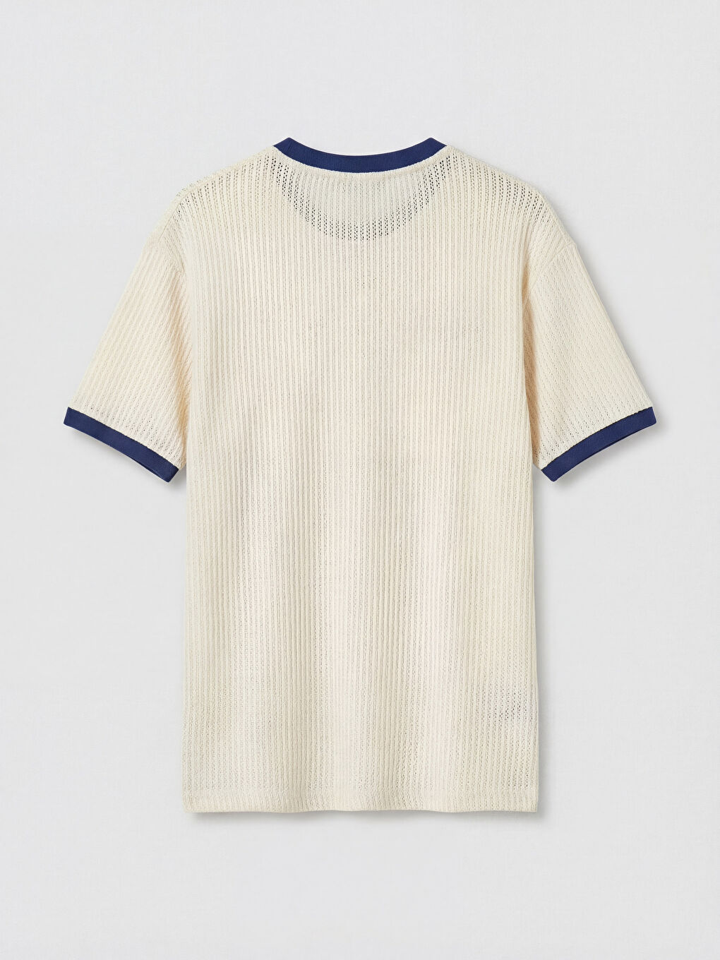 Ekru Bisiklet Yaka Brooklyn Nakışlı Erkek Tişört-5