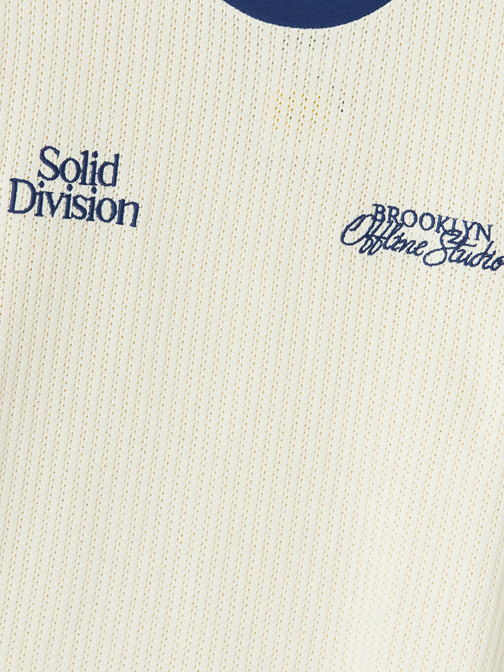 Ekru Bisiklet Yaka Brooklyn Nakışlı Erkek Tişört-6