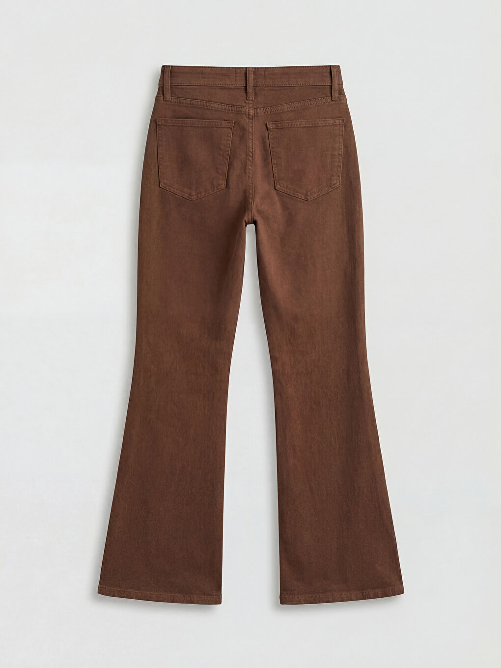 Kahverengi Flare Kadın Jean Pantolon-1
