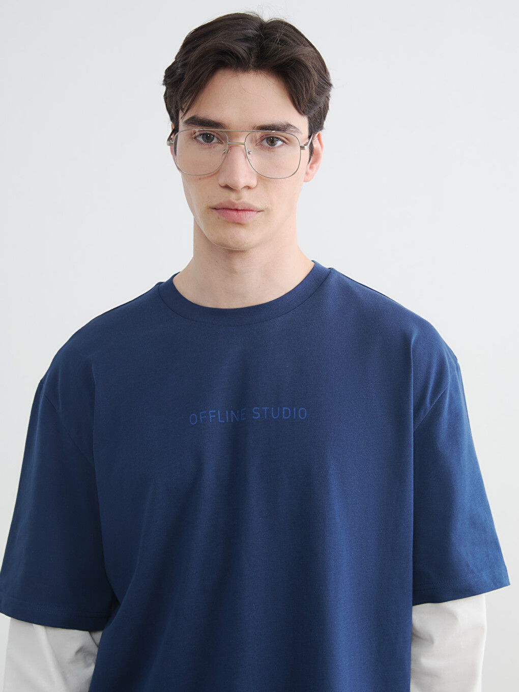 T-shirt I Stampuar Me Jakë Të Rrumbullakët Për Burra