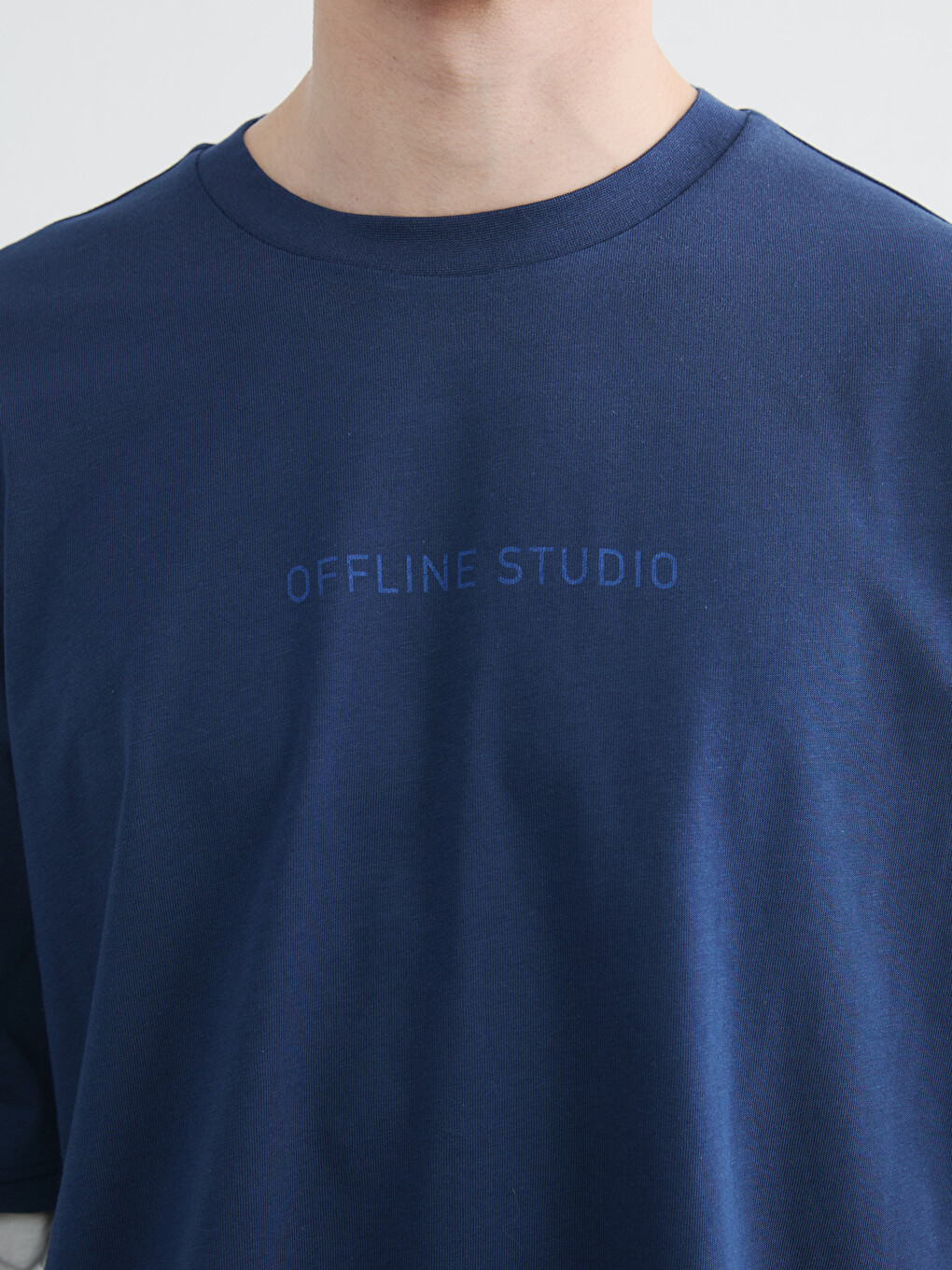 T-shirt I Stampuar Me Jakë Të Rrumbullakët Për Burra-2