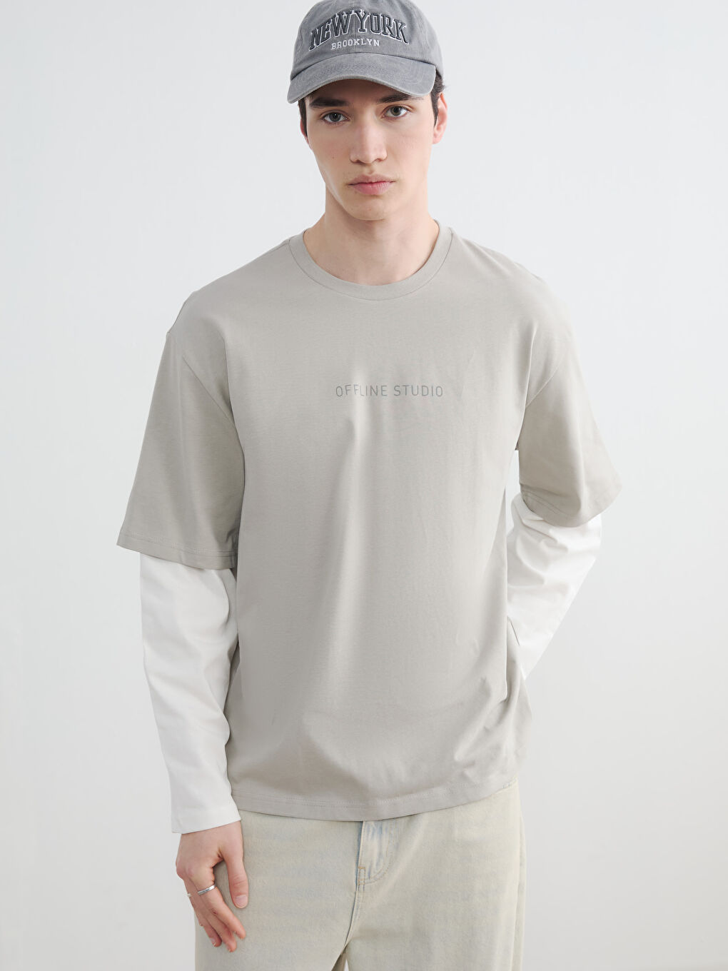 Muška majica sa okruglim izrezom i štampom