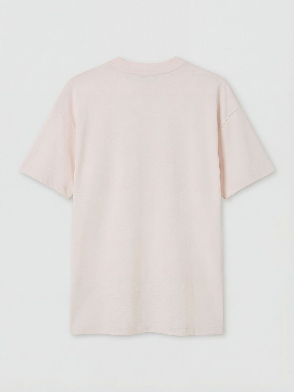 Pembe Baskılı Soft Touch Kadın Tişört-1