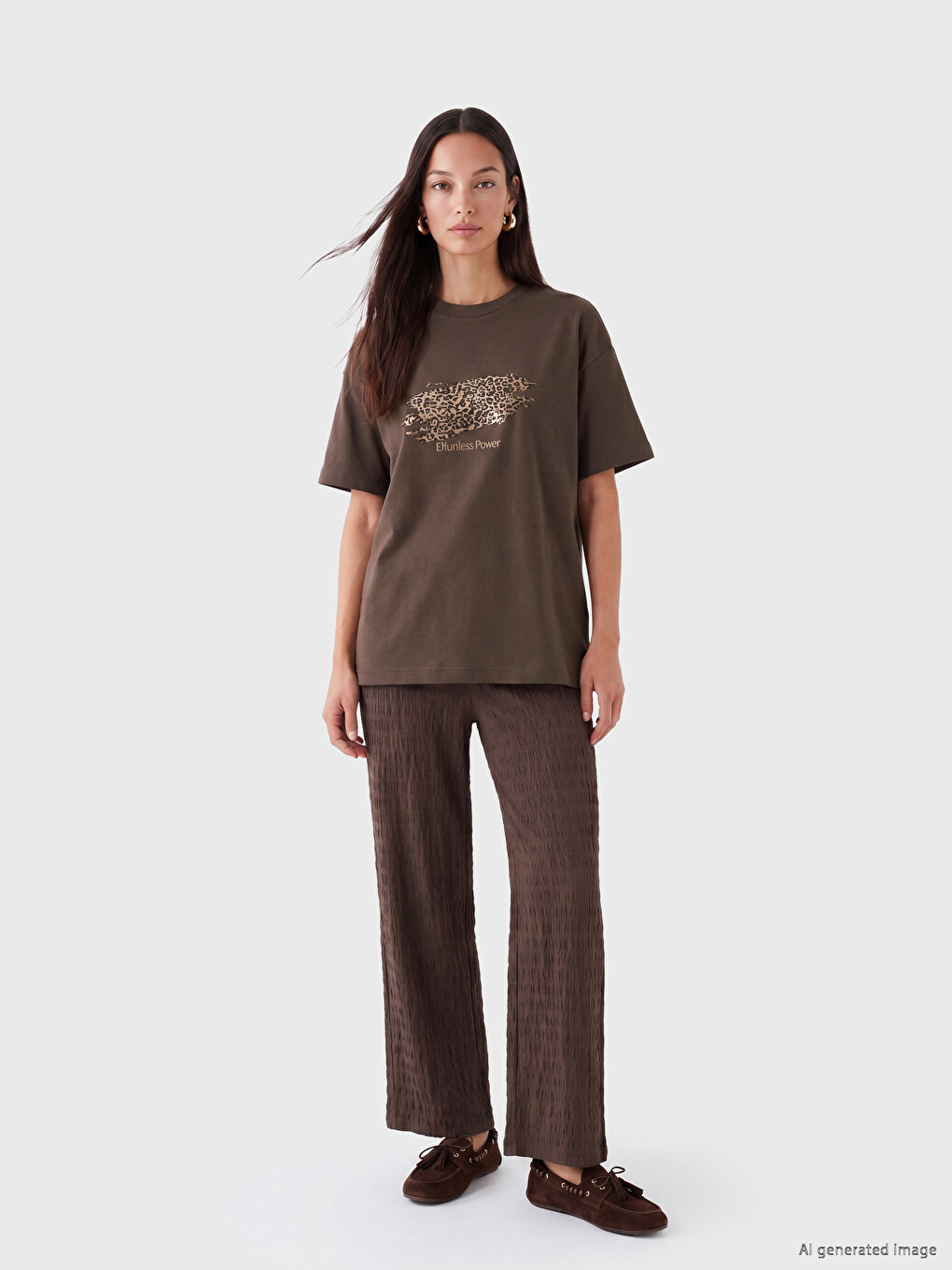 Crew Neck Printed Women's T-Shirt-1