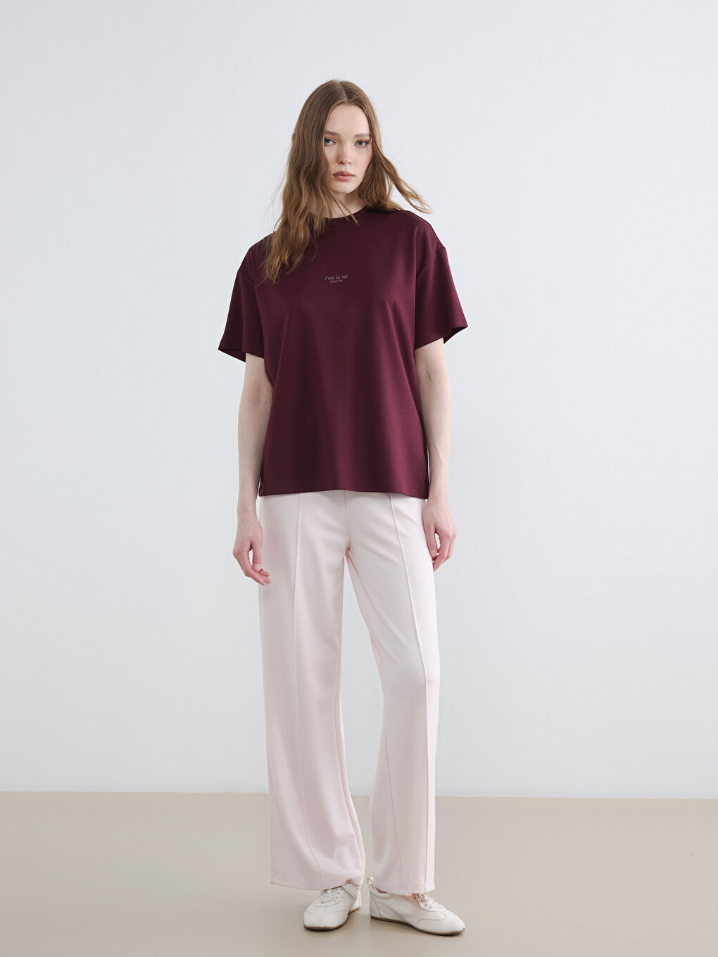 Crew Neck Printed Women's T-Shirt-1