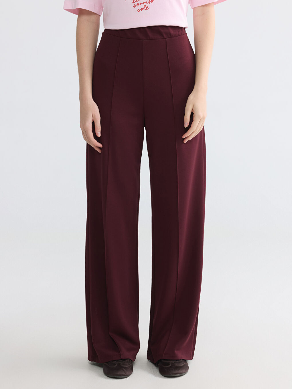 Elastic Waist Soft Touch Women's Sweatpants-1