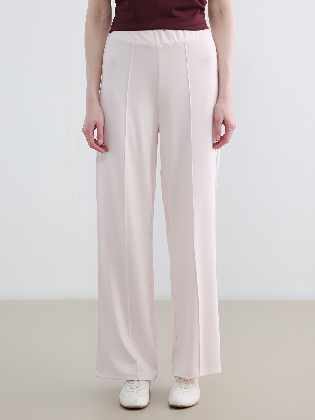 Παντελόνι φόρμας με ελαστική μέση και απαλή υφή για γυναίκες-1