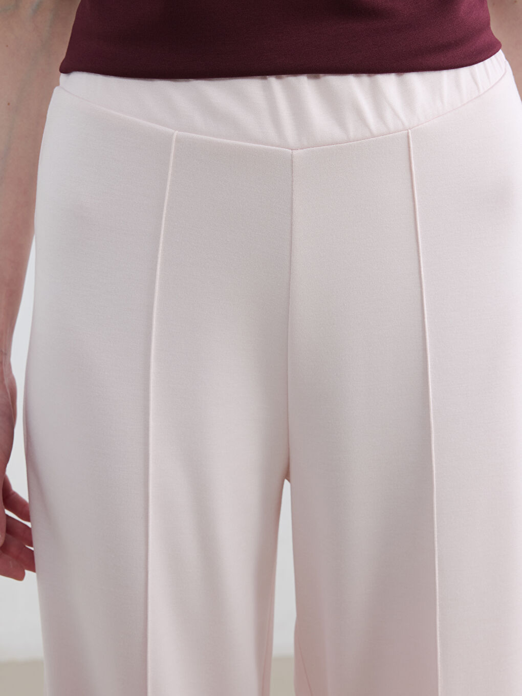 Παντελόνι φόρμας με ελαστική μέση και απαλή υφή για γυναίκες-2