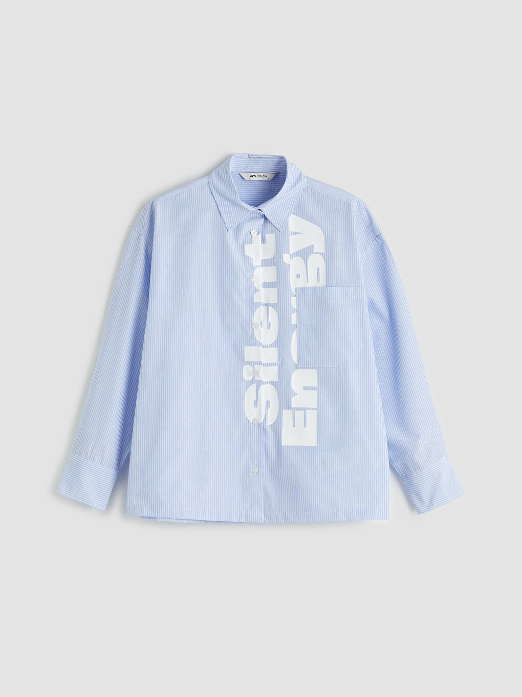 Mavi Baskılı Kadın Gömlek-3