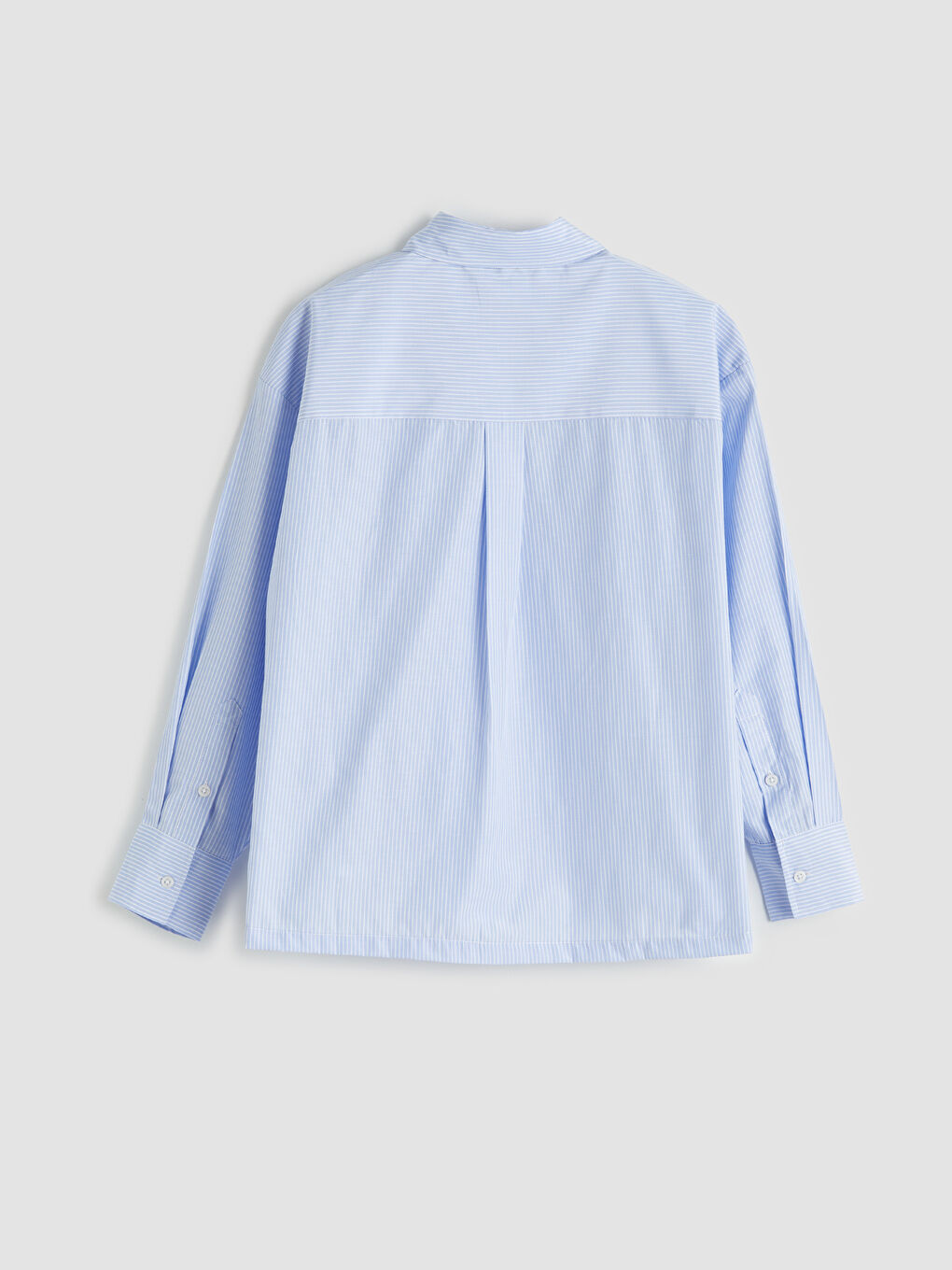 Mavi Baskılı Kadın Gömlek-4