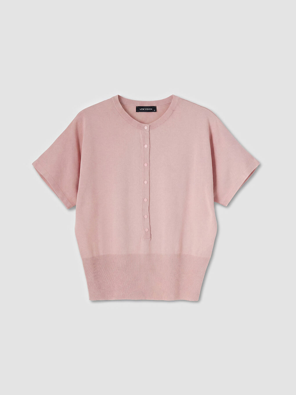 Pembe Bisiklet Yaka Kadın Triko Kazak