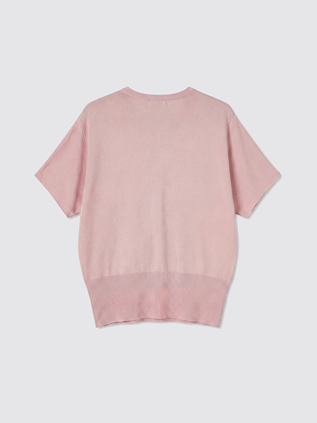 Pembe Bisiklet Yaka Kadın Triko Kazak-8