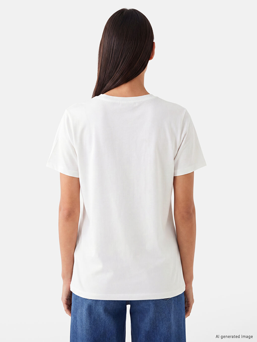 Crew Neck Embroidered Women's T-Shirt-6