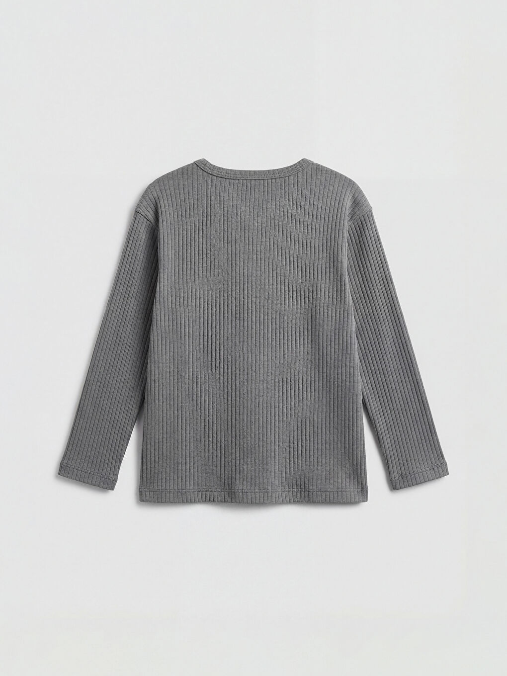 Gri Bisiklet Yaka Fitilli Erkek Bebek Tişört-1