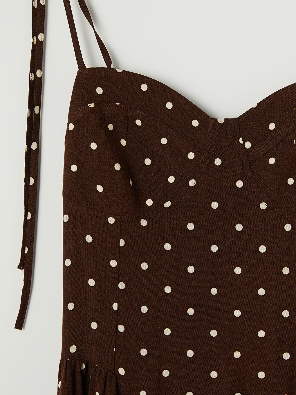 Sweetheart Neckline Polka Dot Strappy Dress-5
