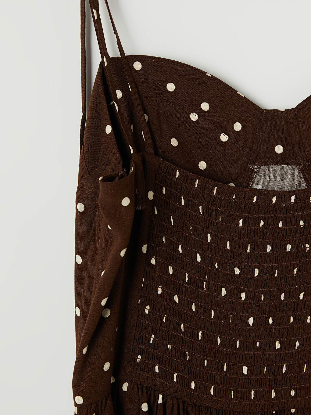 Sweetheart Neckline Polka Dot Strappy Dress-6