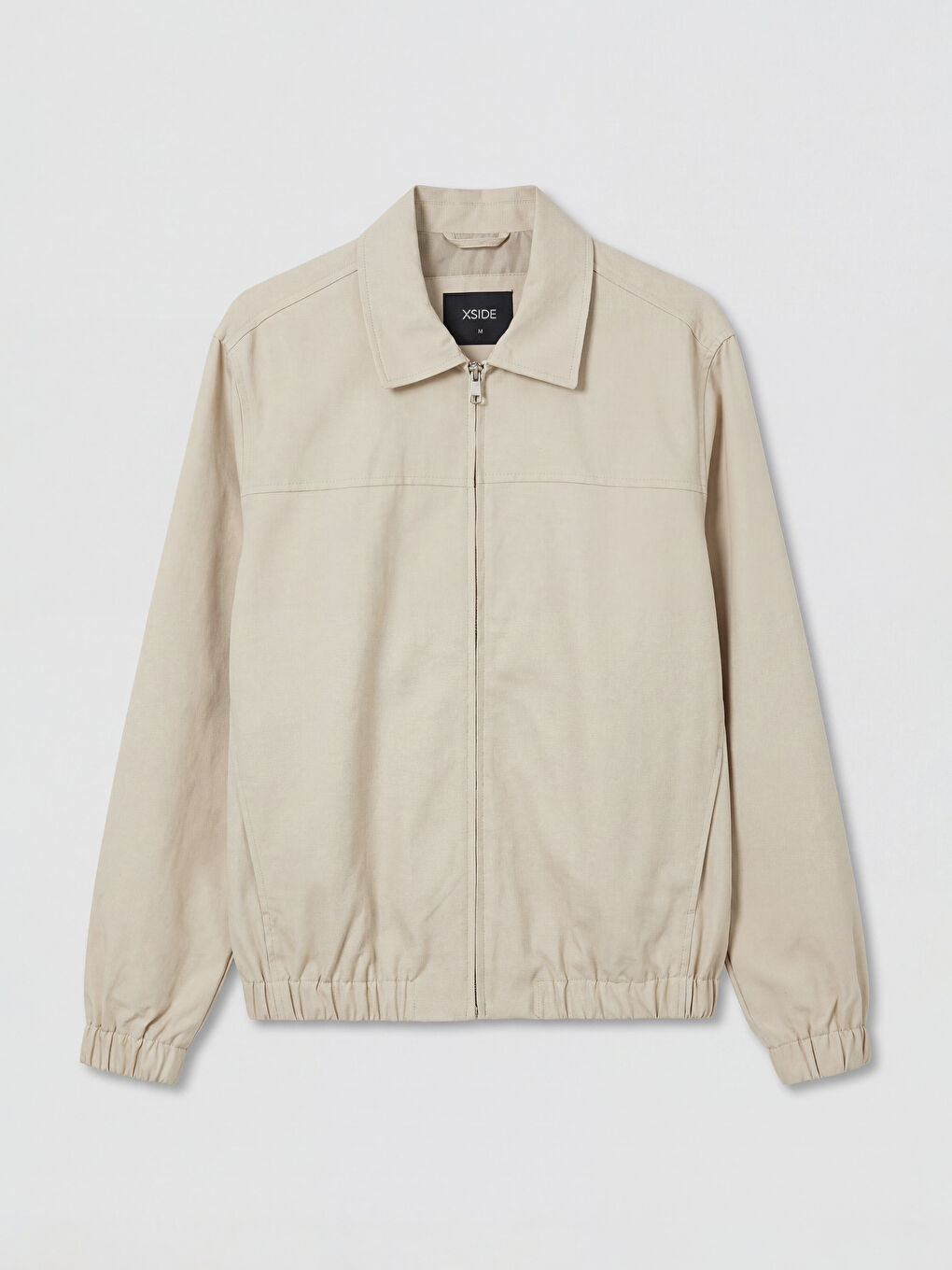 Bej Rahat Kalıp Gömlek Yaka Erkek Mont