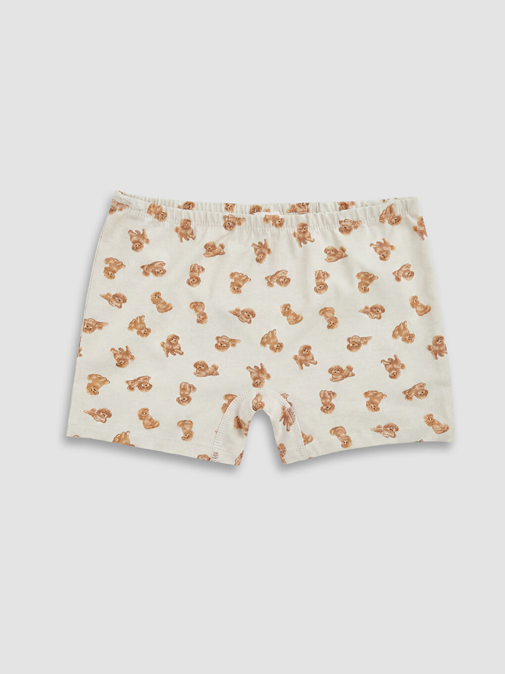 Bej Baskılı Kız Çocuk Boxer 3'lü-3