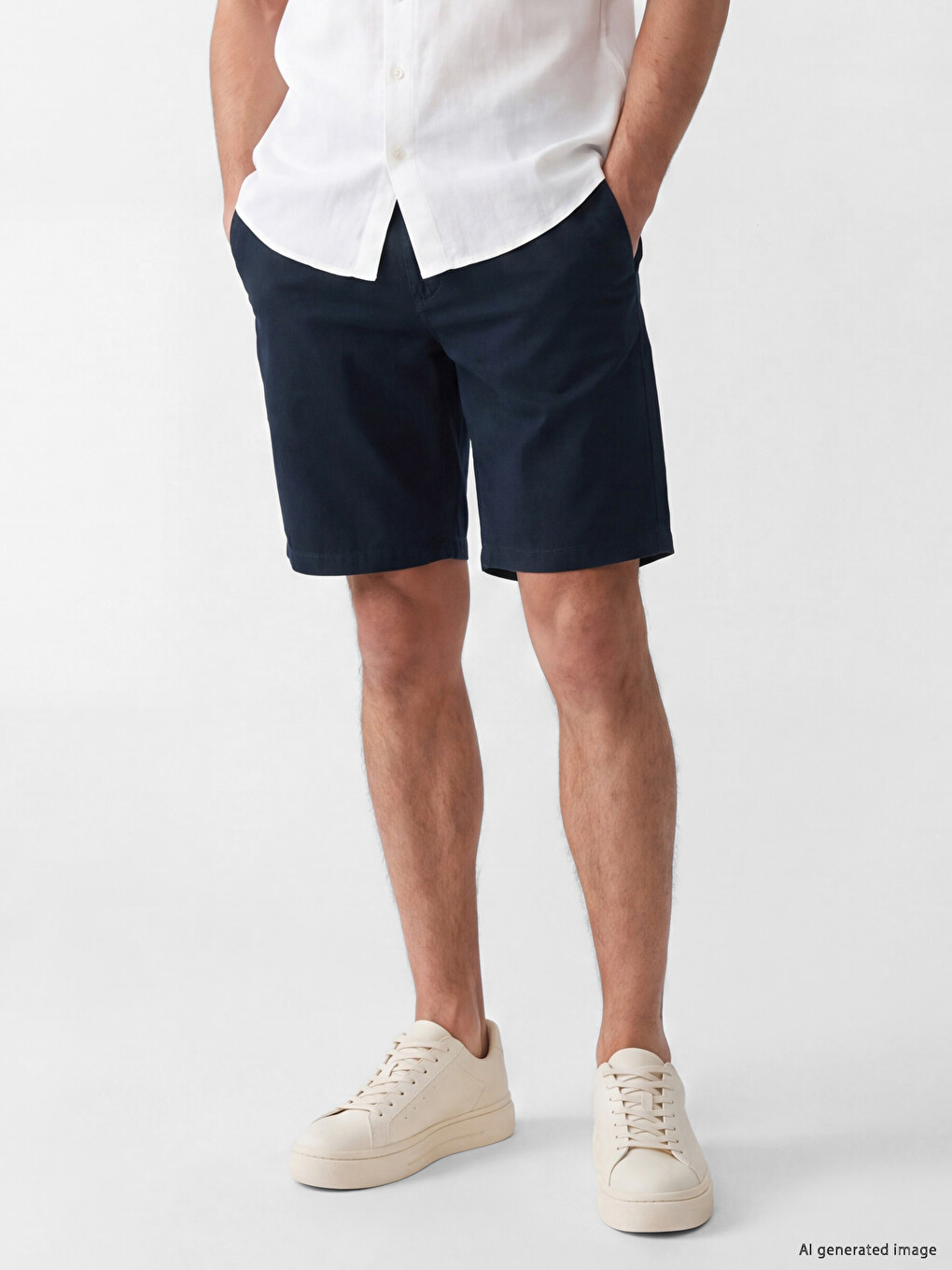Regular Fit Gabardine Men's Shorts-1