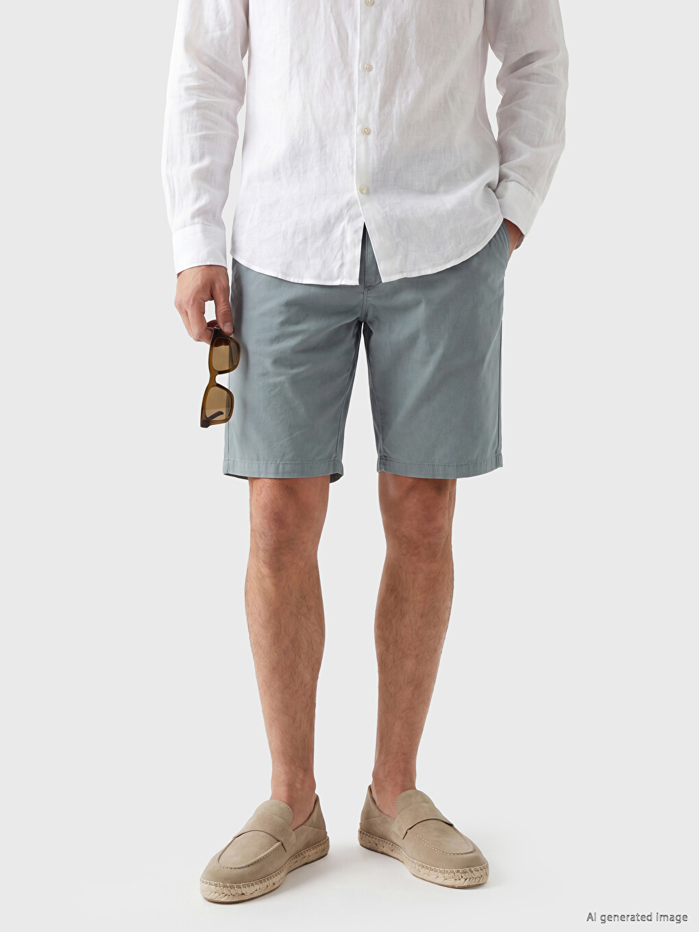 Regular Fit Gabardine Men's Shorts