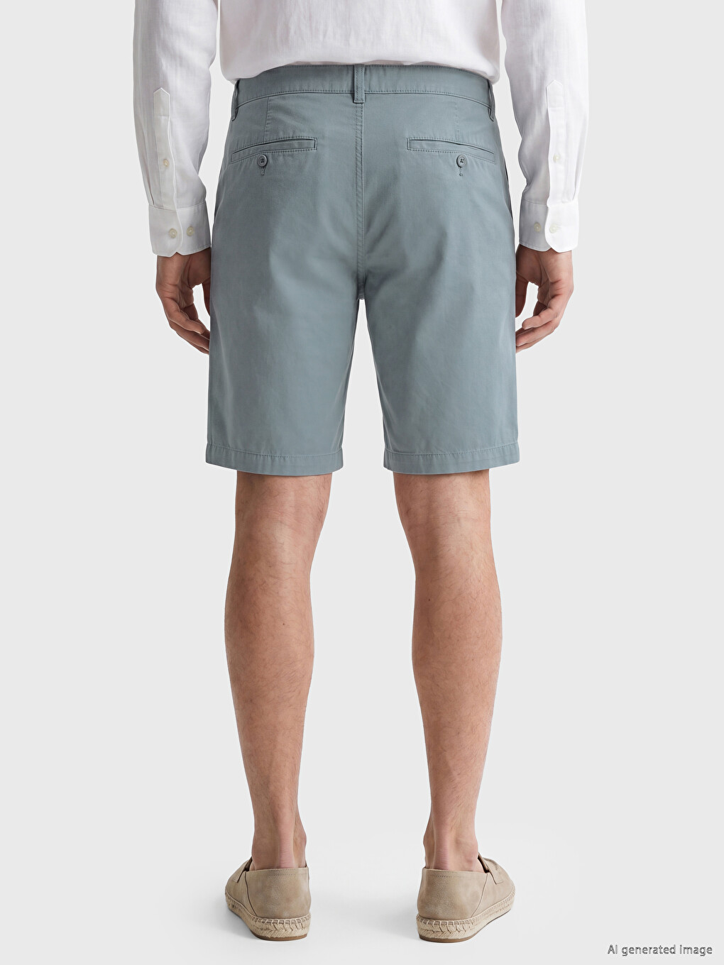Regular Fit Gabardine Men's Shorts-3