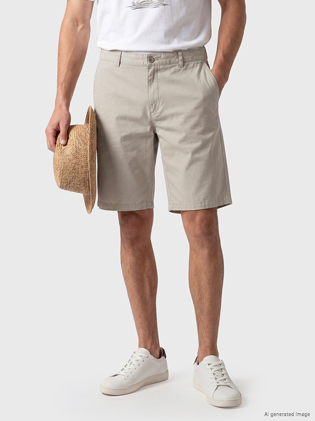 Regular Fit Gabardine Men's Shorts