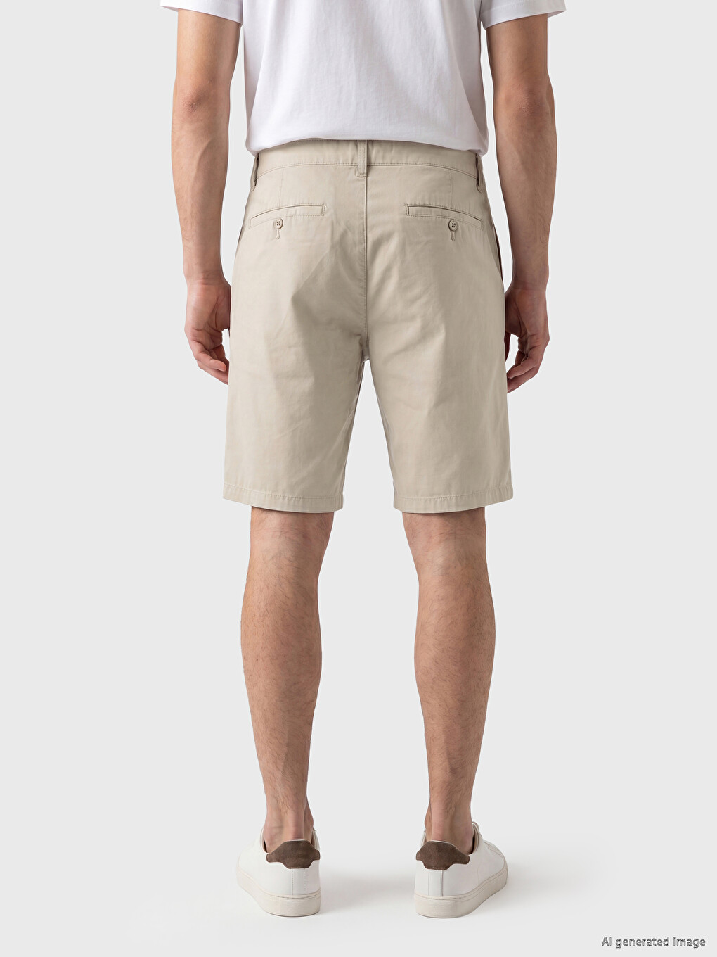 Regular Fit Gabardine Men's Shorts-3