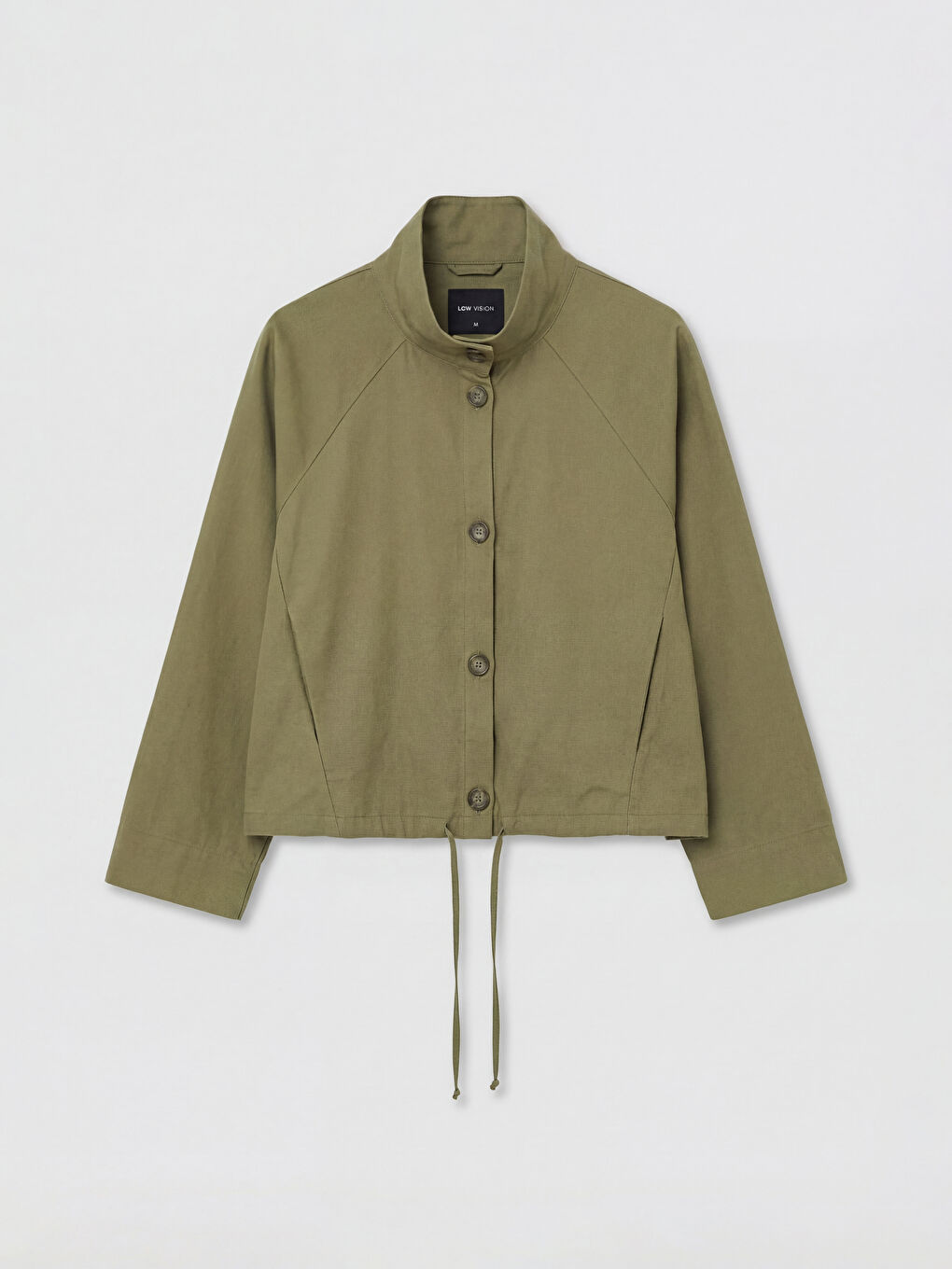 Haki Dik Yaka Oversize Kadın Ceket