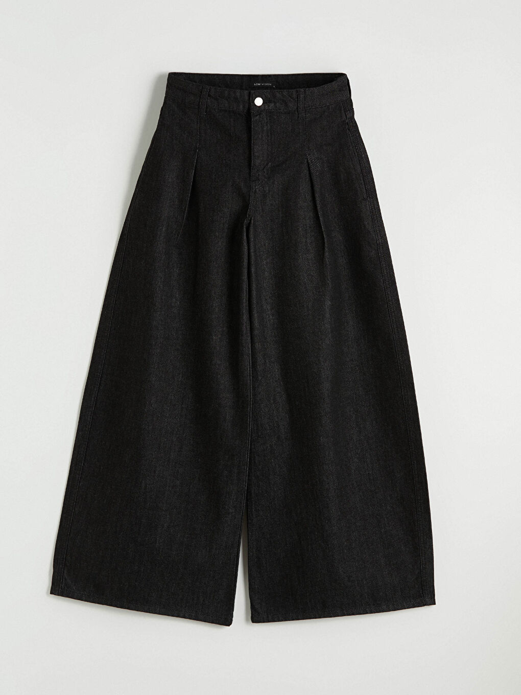 Siyah Wideleg Kadın Jean Pantolon-4