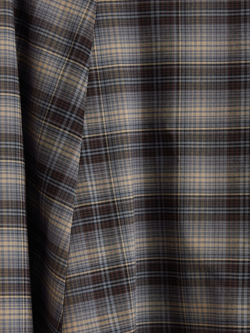 Kahverengi Yüksek Bel Ekose Kloş Etek-2