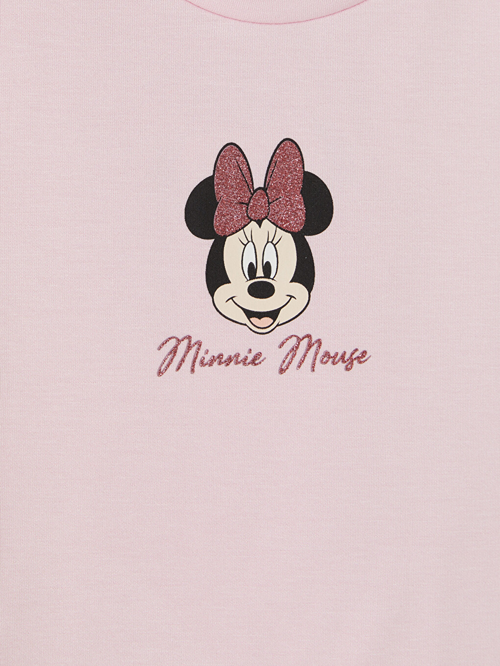Pembe Minnie Mouse Baskılı Kız Çocuk Tişört-2